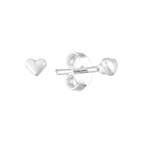 Brinco de coração na prata