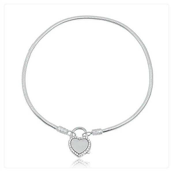 Pulseira de berloques com fecho de coração TAM 20
