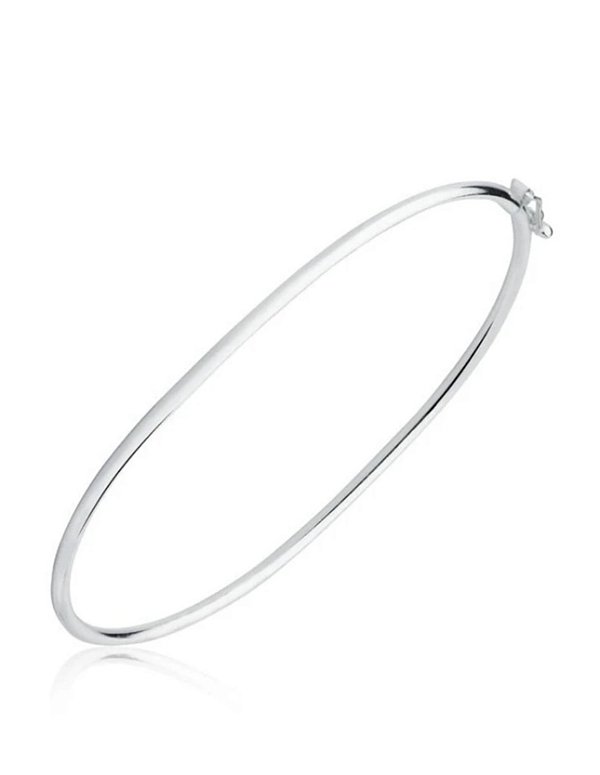 Bracelete liso de prata