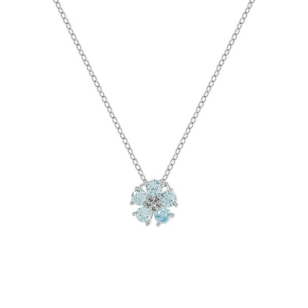 Colar de flor acqua