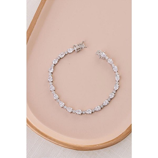 Pulseira riviera gota cristal