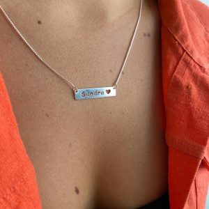 Colar personalizado de nome na prata