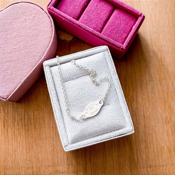 Pulseira personalizada de nome na prata 925