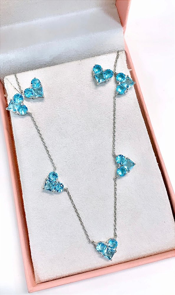 Conjunto de coração acqua