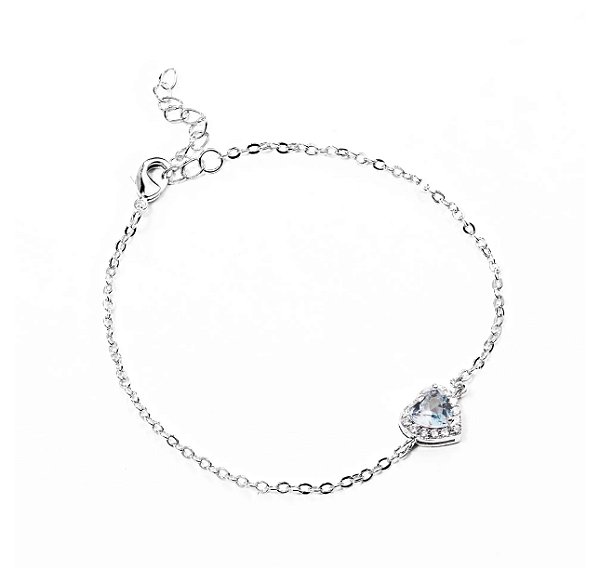 Pulseira de coração acqua