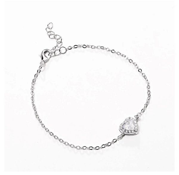 Pulseira de coração cristal