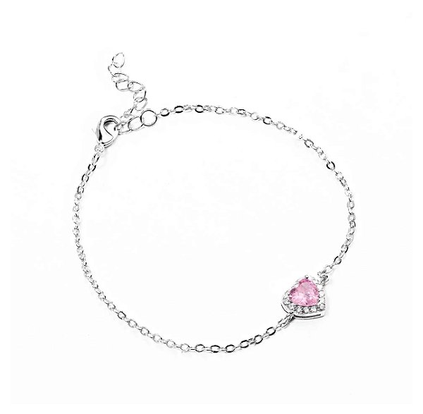 Pulseira de coração kunzita