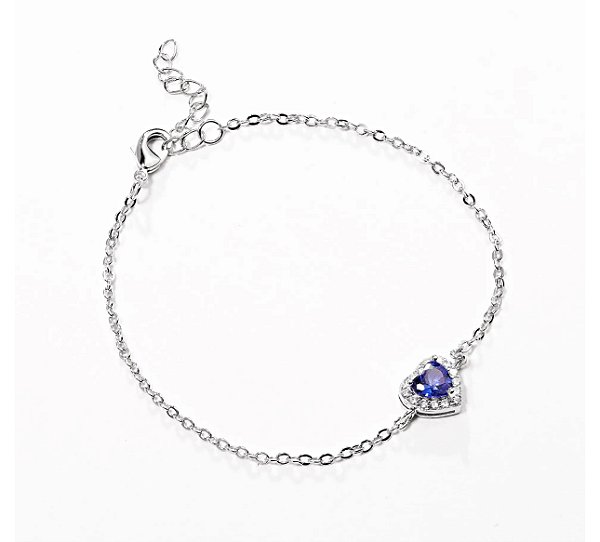 Pulseira de coração tanzanita