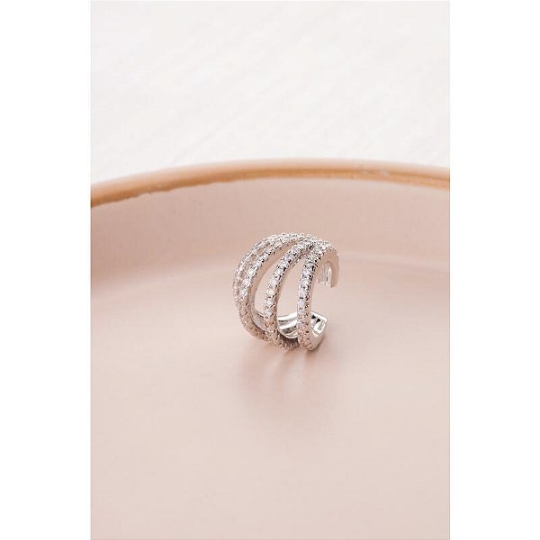 Piercing fake cravejado cristal