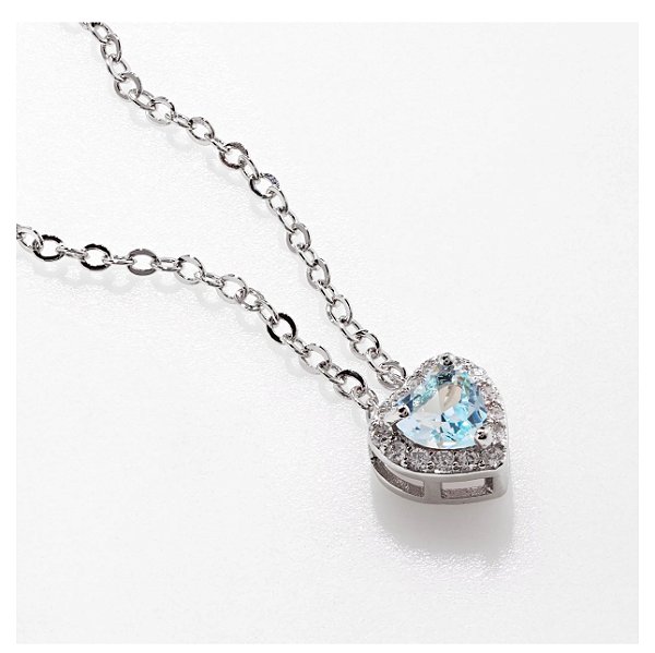 Colar de coração Acqua