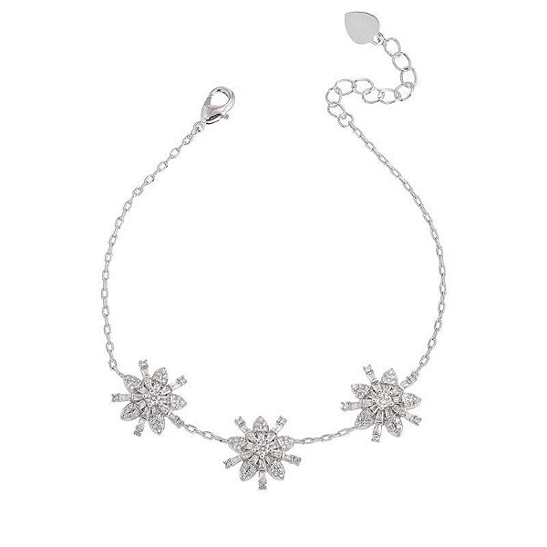 Pulseira  flor cinco pétalas formato navete