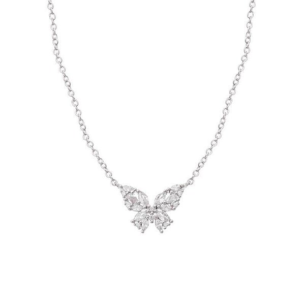 Colar de borboleta cravejada