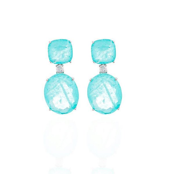 Brinco duas pedras colombiana