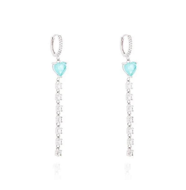 Brinco argola colombiana com corrente de riviera