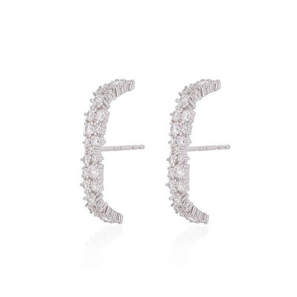 Brinco ear hook na prata 925