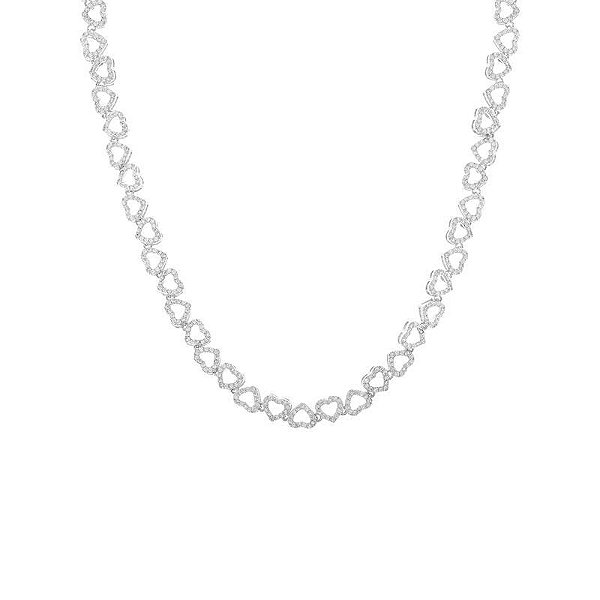 Colar riviera de corações cristais