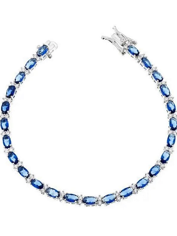 Pulseira riviera oval safira