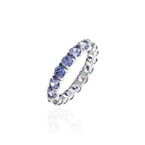 Anel tanzanita na prata 925