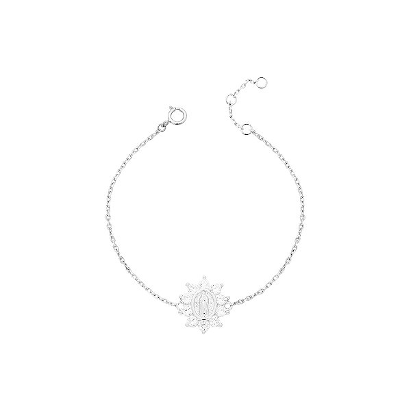 Pulseira de Nossa Senhora na prata 925