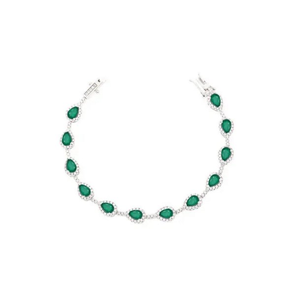 Pulseira riviera gota esmeralda