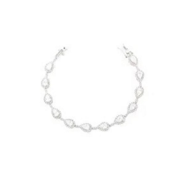 Pulseira riviera gota cristal