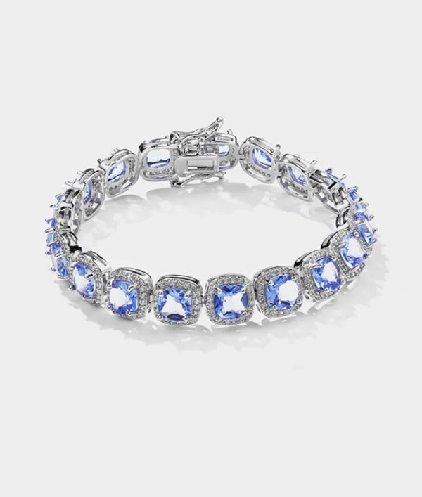 Pulseira riviera quadrada tanzanita