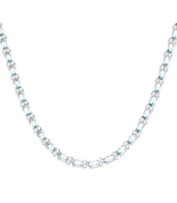 Colar riviera oval acqua marine