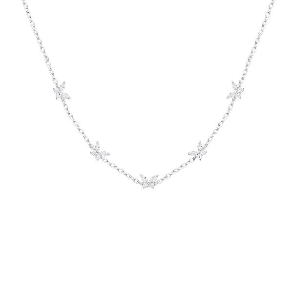Colar de borboletas na prata 925