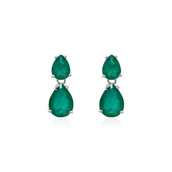 Brinco duas gota esmerlada