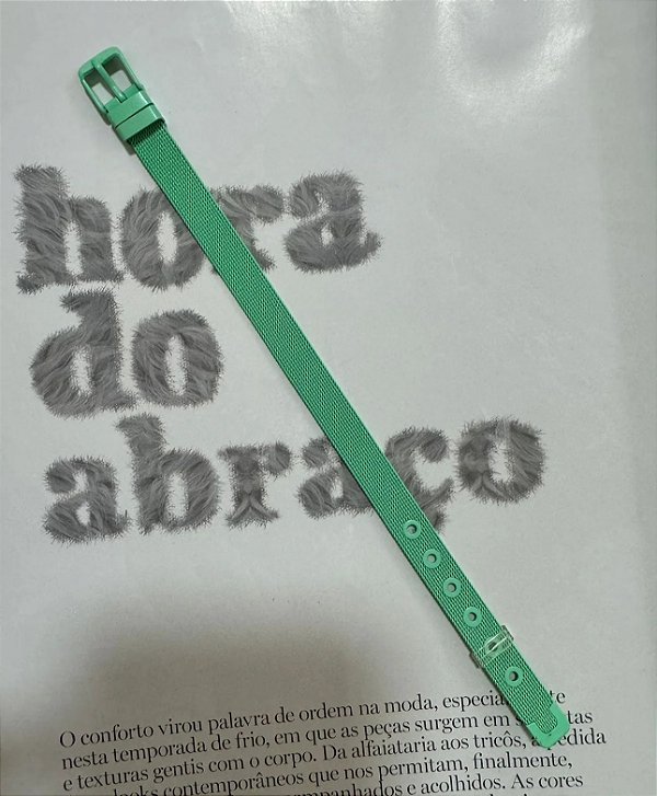 Pulseira de fita verde