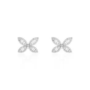 Brinco flor quatro petalas