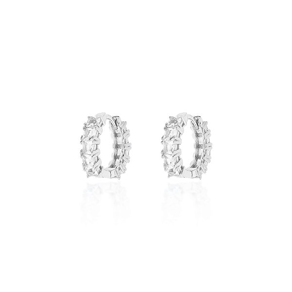 Brinco argola cristal 19mm