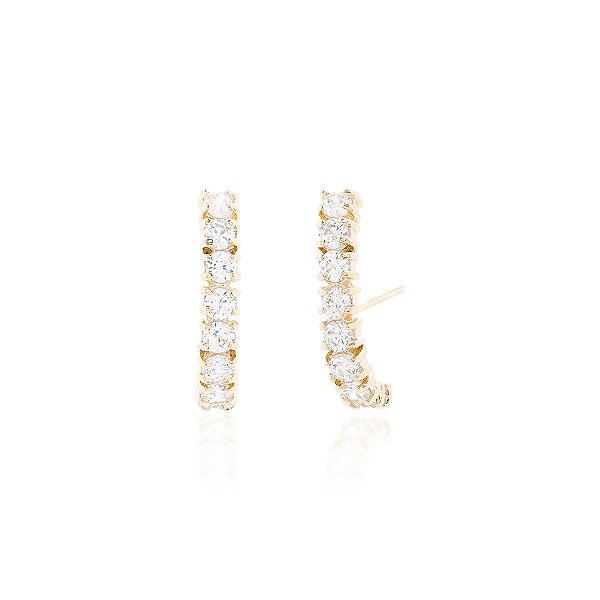 Brinco ear hook dourado