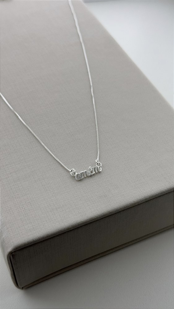 Colar amém na prata 925