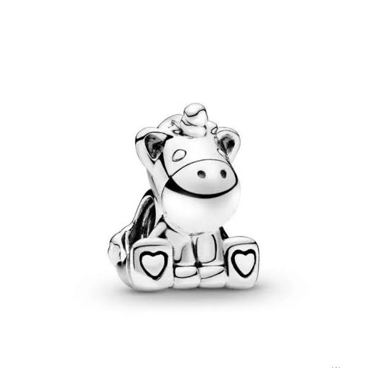 Berloque unicornio na prata 925