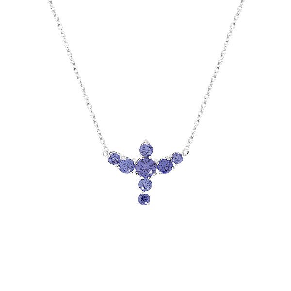 Colar Espírito Santo tanzanita na prata 925