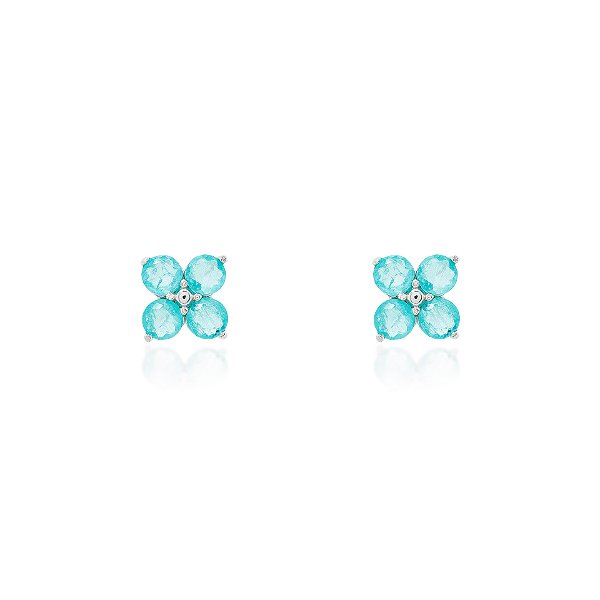 Brinco trevo colombiana na prata 925