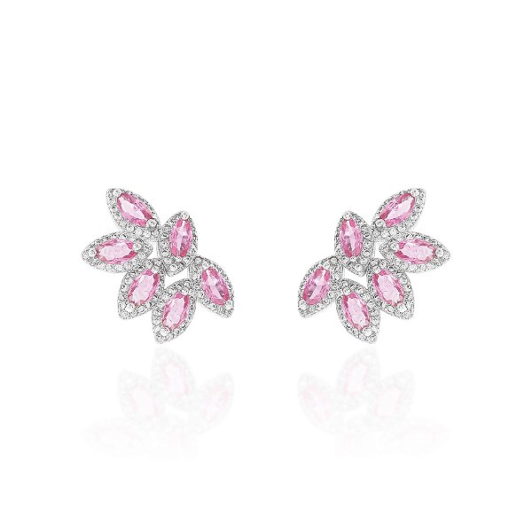 Brinco earcuff navete pink