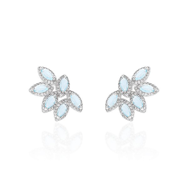 Brinco earcuff navete acqua