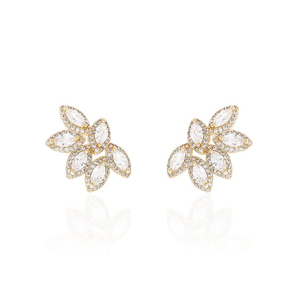 Brinco earcuff navete cristal