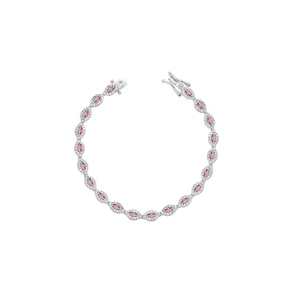 Pulseira riviera navete pink