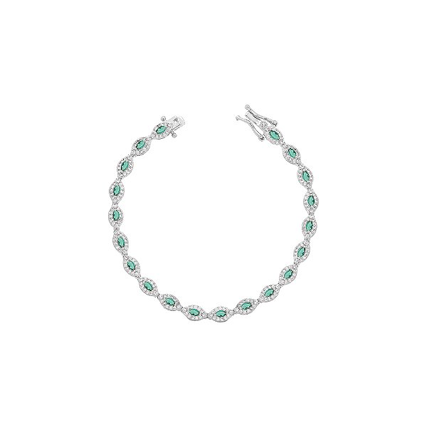 Pulseira riviera navete esmeralda