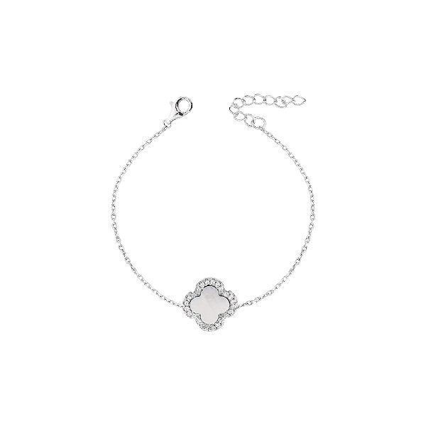 Pulseira trevo madrepérola
