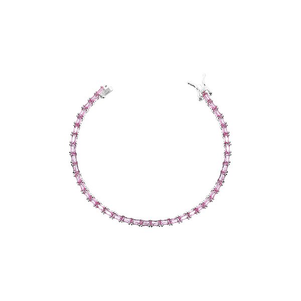 Pulseira riviera retangular pink