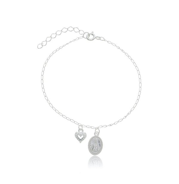 Pulseira Nossa Senhora Aparecida em prata 925