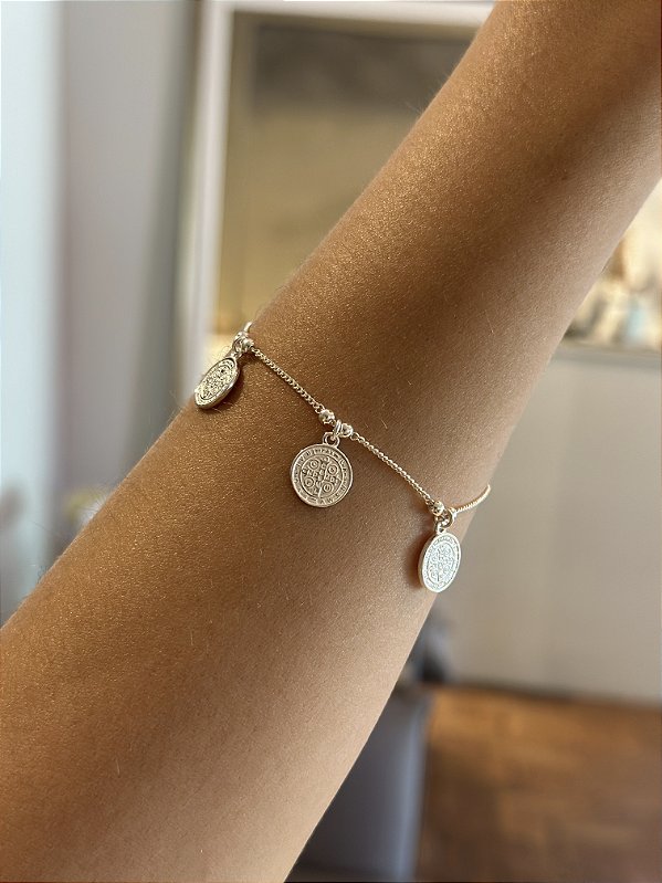 Pulseira São Bento em prata 925