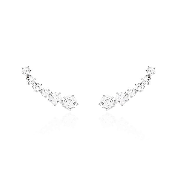 Brinco earcuff seis pontos de luz cristal
