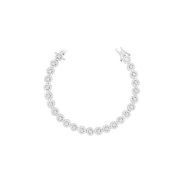 Pulseira riviera redonda cristal