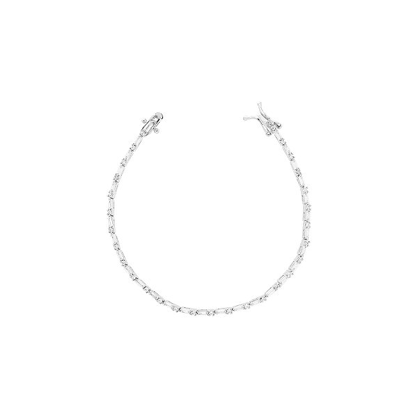 Pulseira riviera baguetada cristal