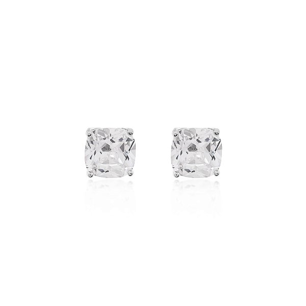 Brinco quadrado cristal 9mm